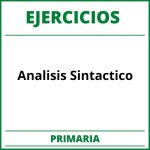 Ejercicios Analisis Sintactico Primaria PDF