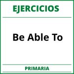 Ejercicios Be Able To Primaria PDF
