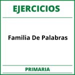 Ejercicios Familia De Palabras Primaria PDF