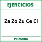 Ejercicios Za Zo Zu Ce Ci Primaria PDF